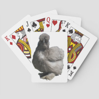 Rare Cute Chicken Breed Blue Silkie Hen Poultry Playing Cards