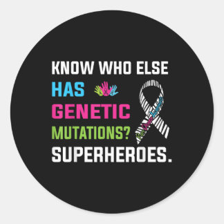 Rare Disease Awareness Day 2025 Rare Genes Superhe Classic Round Sticker