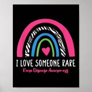 Rare Disease Awareness - I Love Someone Rare Zebra Poster