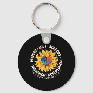 Rare Disease Awareness Shirt Autism Mom Dad  Keychain