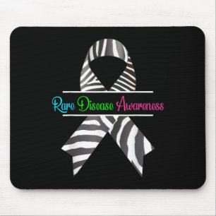 Rare Disease Awareness Shirt - Zebra Rare Disease Mouse Pad