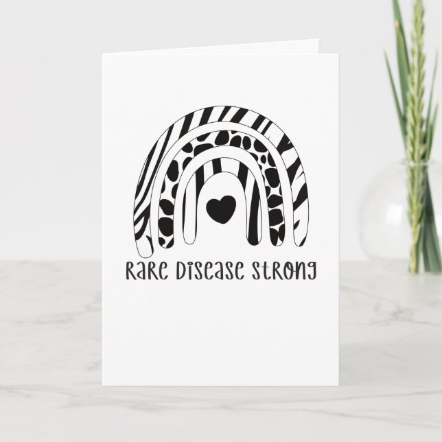 Rare Disease Awareness Zebra Rare Disease Warrior Card (Front)