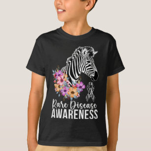 Rare Disease Awareness Zebra Rare Disease Warrior T-Shirt