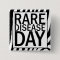 Rare Disease Day button (zebra print)
