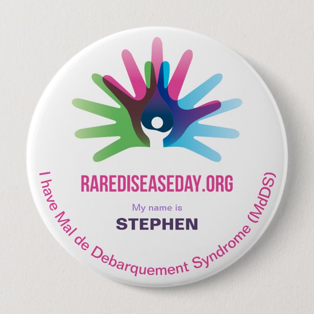 Rare Disease Day, Personalize All, Round Button (Front)