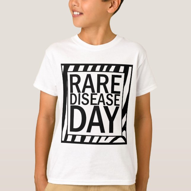 Rare Disease Day (zebra) T-Shirt (Front)