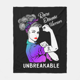 Rare Disease Warrior Unbreakable T-Shirt Awareness Fleece Blanket