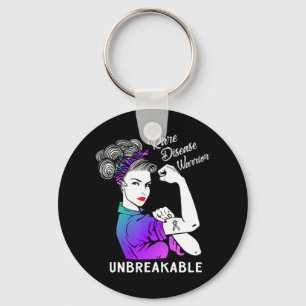 Rare Disease Warrior Unbreakable T-Shirt Awareness Keychain