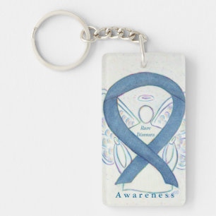 Rare Diseases Angel Awareness Ribbon Keychain