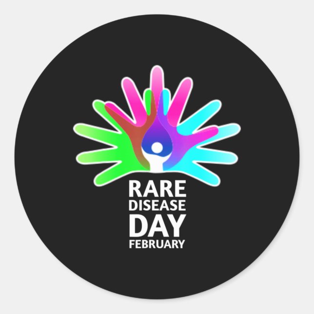 Rare Diseases Day 2022 - Rare Disease Awareness T- Classic Round Sticker (Front)