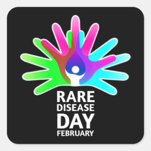 Rare Diseases Day 2022 - Rare Disease Awareness T- Square Sticker