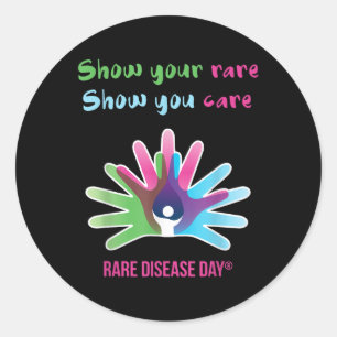 Rare Diseases Day Awareness Rare Disease Support G Classic Round Sticker