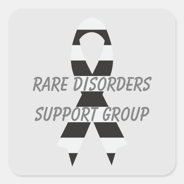 Rare Disorders Zebra Awareness Ribbon by Janz Square Sticker (Front)