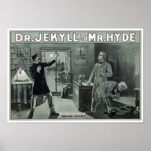 Rare Dr Jekyll et M. Hyde Transformation Poster