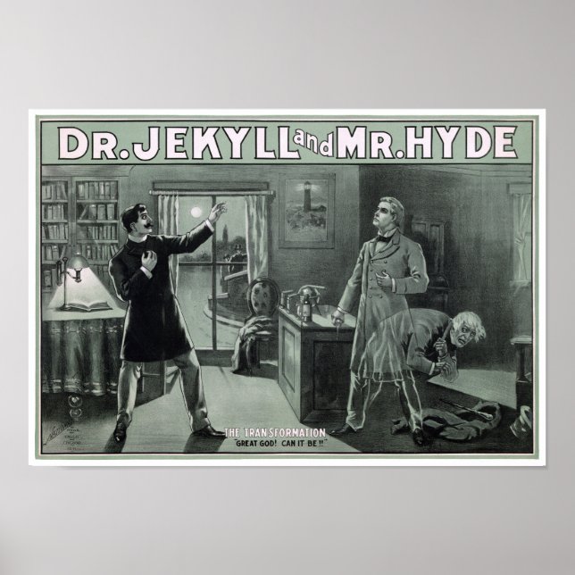 Rare Dr Jekyll et M. Hyde Transformation Poster (Devant)