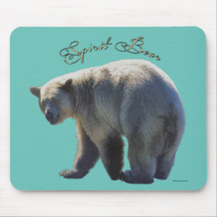 Rare Kermode Bear Wildlife Art Design Mouse Pad