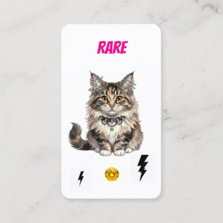 Rare Punk Cat Maine Coon Collectible Card