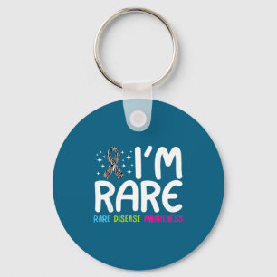 Rare Rare Disease Awareness Rare Survivor Design Keychain