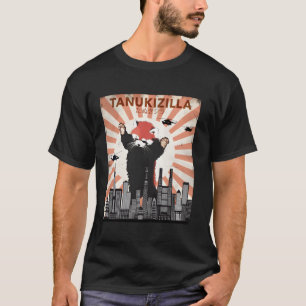 Rare Tanukizilla Clumsiest Kaiju Saves Tokyo Red P T-Shirt