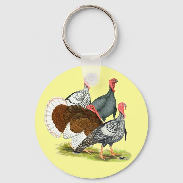 Rare Turkey Quartet Keychain (Front)
