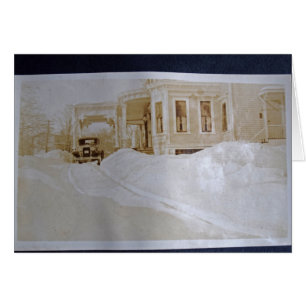 Rare Vintage Automobile and Victorian Home Photo