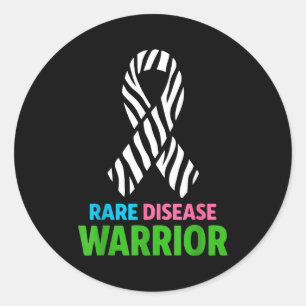 Rare warrior rare disease awareness rare disease classic round sticker