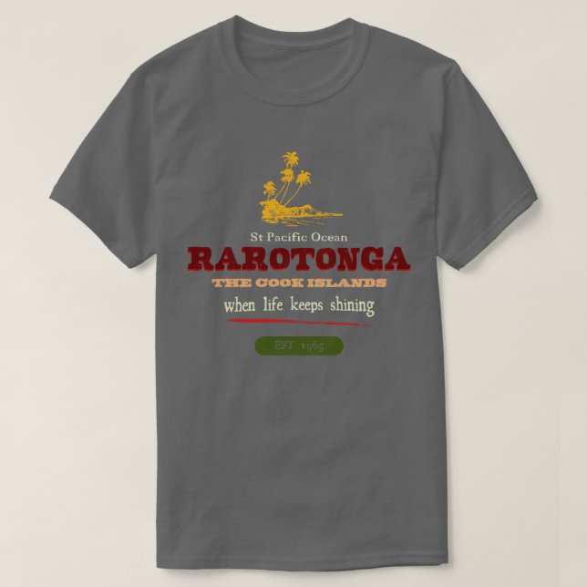 Rarotonga The Cook Islands TShirt (Design Front)