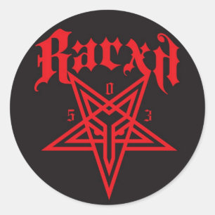 Rarxh Pentagram - In Red Classic Round Sticker
