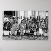 Ras Tafari with Ethiopian Royalty