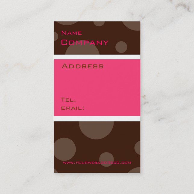 rasberry chocolate bubble, vertical profile cards (Front)
