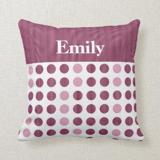 Rasberry Dots - Name Pillows