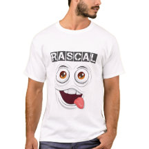 Rascal Bold Typography T-Shirt-Playful Attitude Te
