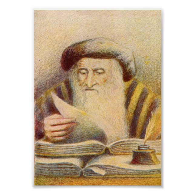 Rashi - Rabbi Solomon Yitzchaki Photo Print (Front)