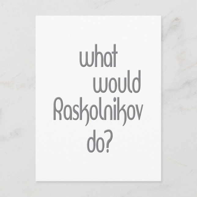 Raskolnikov Postcard (Front)