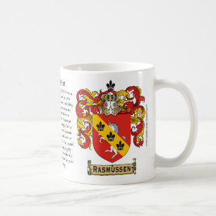 Rasmussen, the Origin, the Meaning and the Crest M Coffee Mug