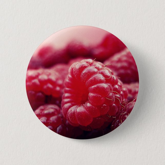 Raspberries 6 2 inch round button (Front)