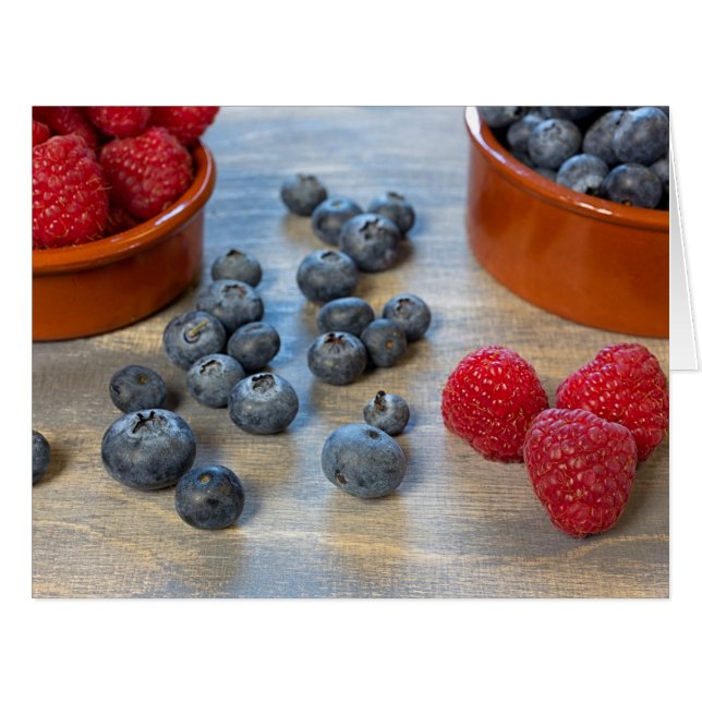 Raspberries and Blueberries (Front Horizontal)