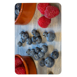 Raspberries and Blueberries Magnet
