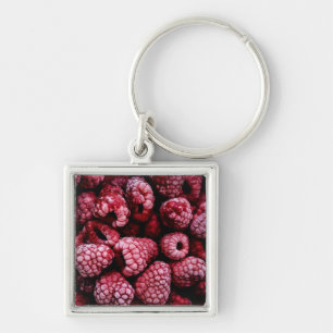 Raspberries Fresh Red Keychain