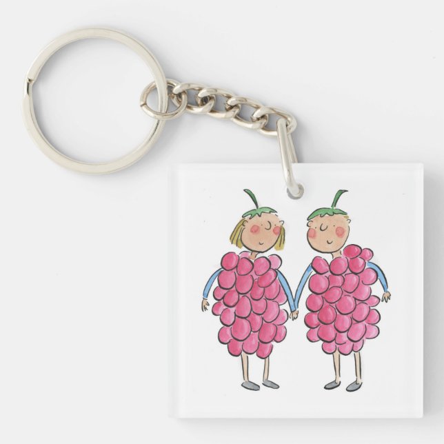 Raspberries Keychain (Front)