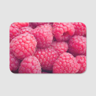 Raspberries Name Tag