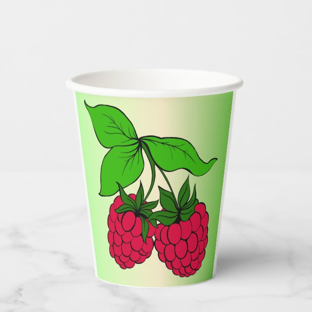 Raspberries Paper Cups (Front)
