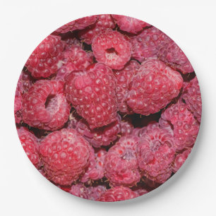 Raspberries Paper Plate