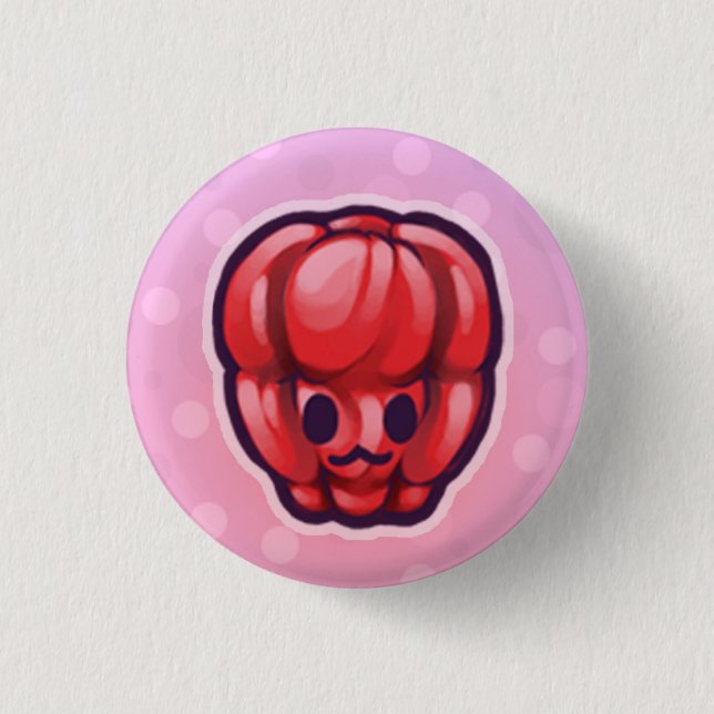Raspberry:3 1 Inch Round Button (Front)