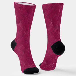 Raspberry abstract grunge pattern. socks
