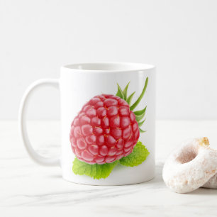 Raspberry and mint coffee mug