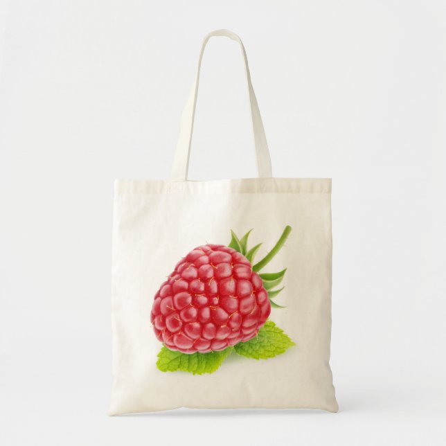 Raspberry and mint tote bag (Front)