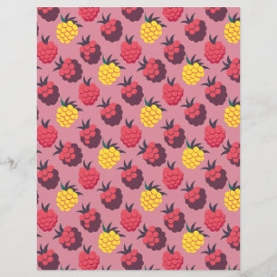 Raspberry and stripes double-sided scrapbook paper