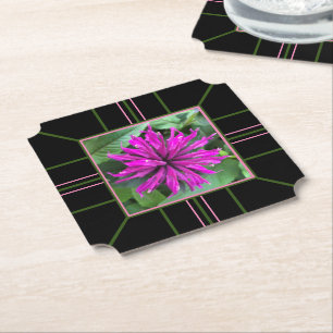 "Raspberry Bee Balm" Paper Coasters