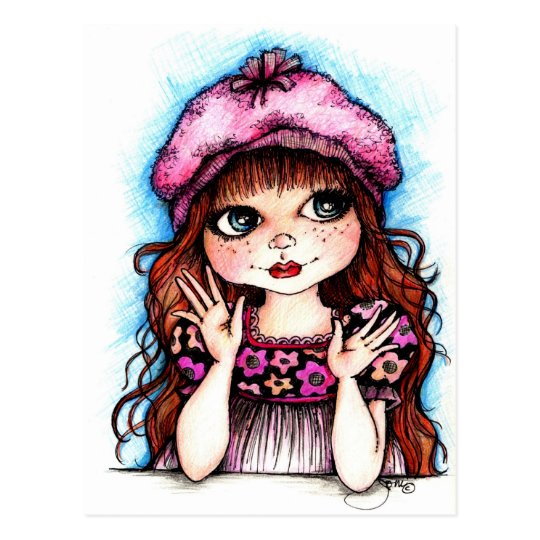 Raspberry Beret...A French Connection Postcard
